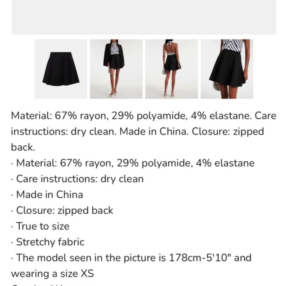 NWT STAUD Stacy Skirt - Black/Small - Picture 5 of 6